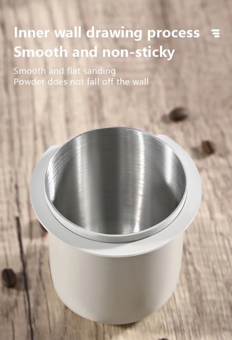 58mm Dosing Cup Sniffing Mug 304 Stainless Steel Coffee Dosing Cup Compatible with 58mm Espresso Portafilters Coffee Accessories