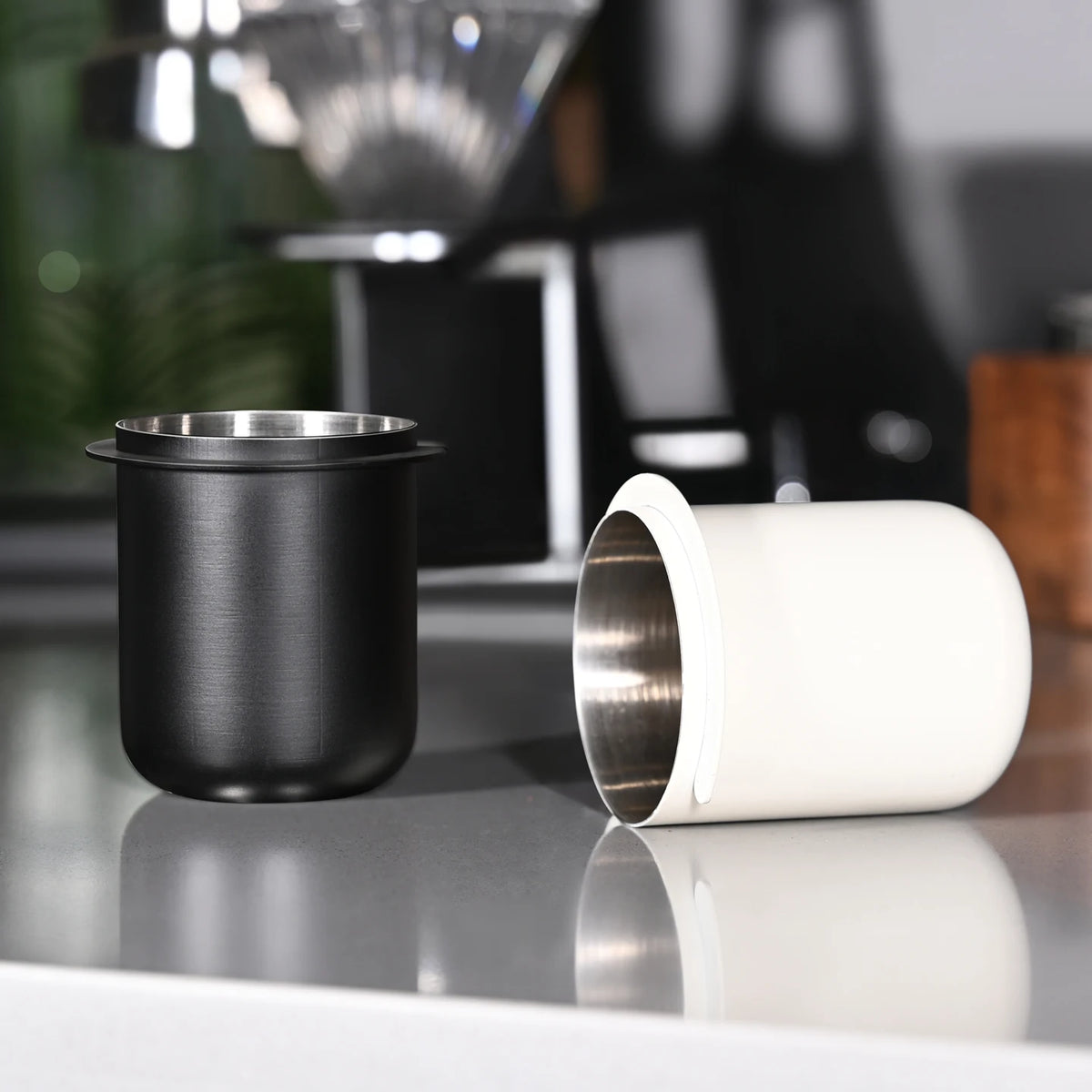 58mm Dosing Cup Sniffing Mug 304 Stainless Steel Coffee Dosing Cup Compatible with 58mm Espresso Portafilters Coffee Accessories