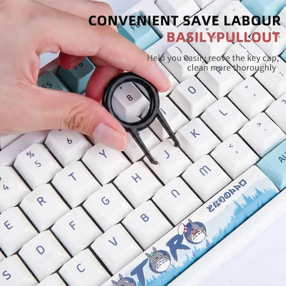 7-in-1 Keyboard Cleaning Kit Laptops Cleaner with Keycap Puller Multifunctional Screen Brush Set for Phone Airpods Earphone