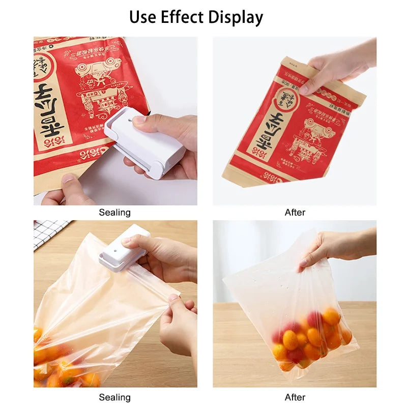 Portable Mini Heat Sealer Handheld Plastic Snack Bag Sealer Household Food Storage Packaging Sealing Machine