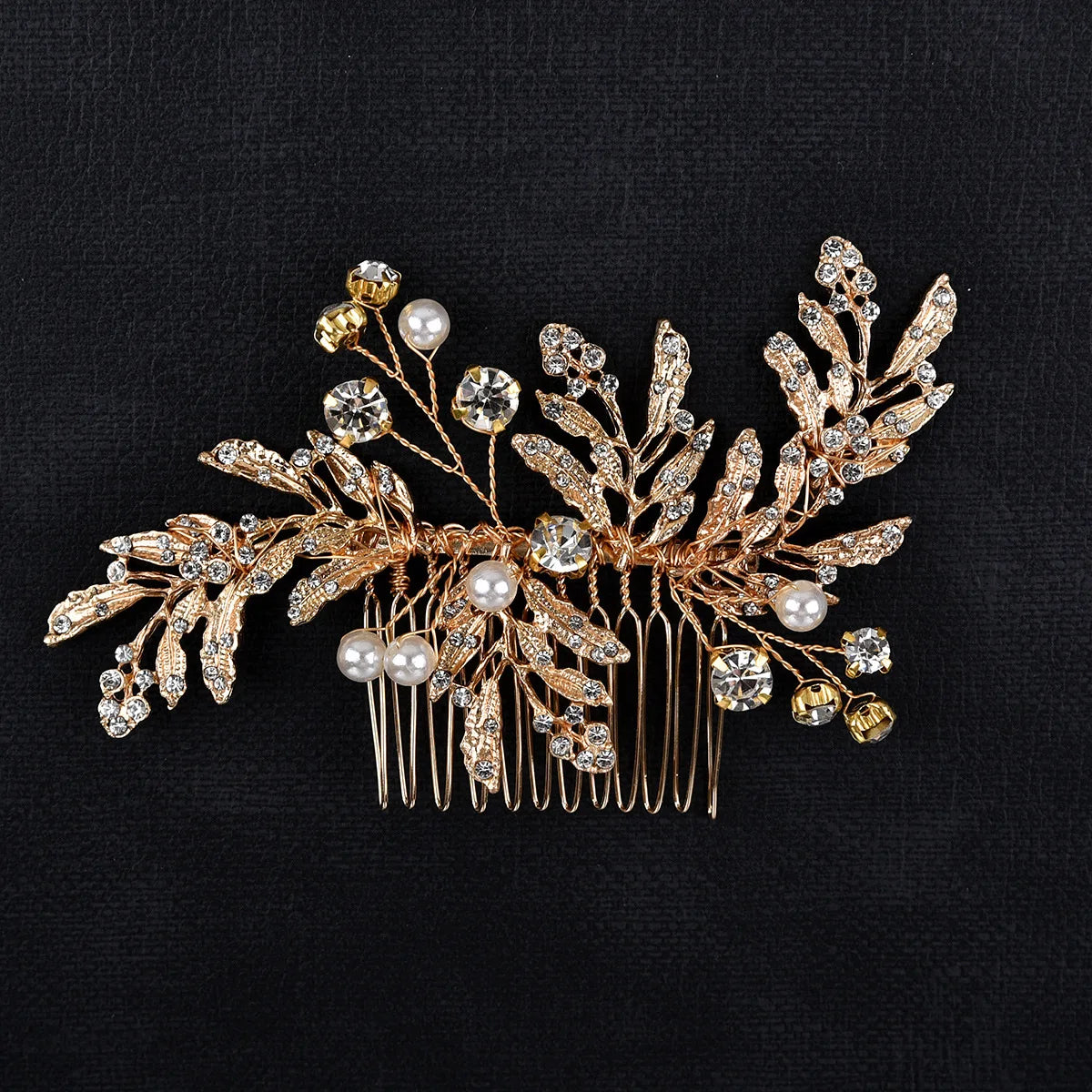 Bridal Hair Comb Pearl Tiaras for Women Wedding Hair Accessories Fashion Flower Hairpin Girl Lady Hairband Marriage Hair Jewelry
