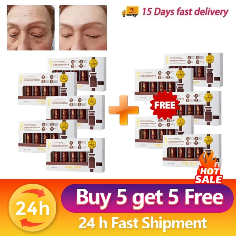 Live Cell Recombinant Collagen Essence Firming Anti Aging Fade Fine Lines Whitening Brightening Moisturizer Skin Care Cosmetics