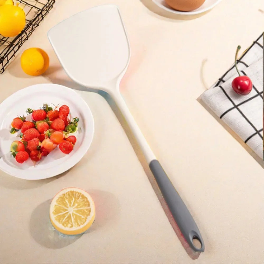 Dual Color Spatula Set Silicone Long Handle Kitchen Utensil Set Soup Spoon Heat-resistant Cooking Tool