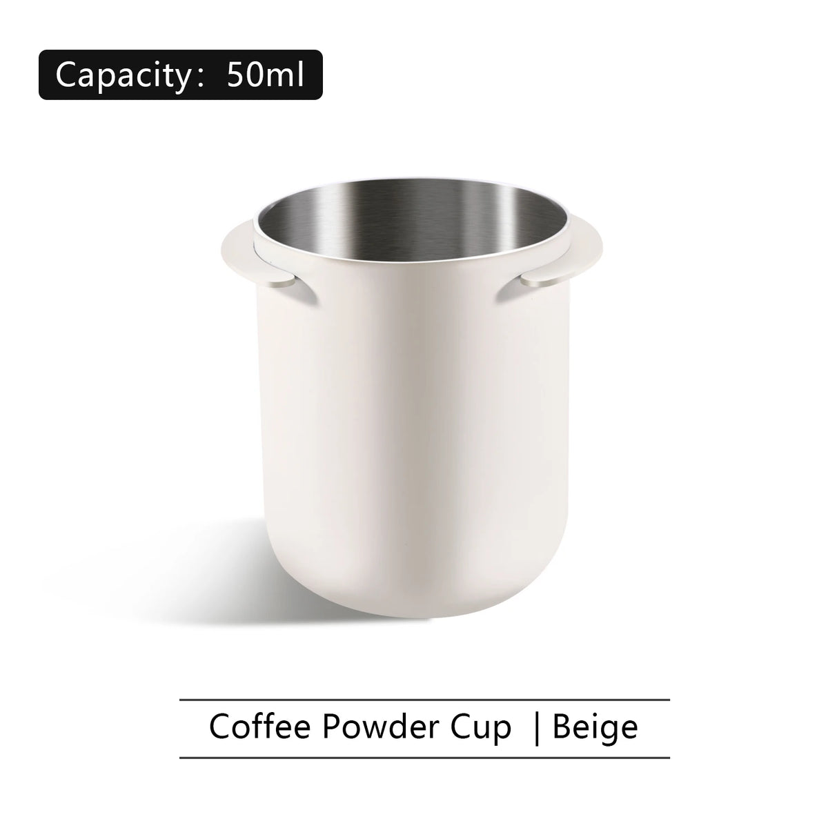 58mm Dosing Cup Sniffing Mug 304 Stainless Steel Coffee Dosing Cup Compatible with 58mm Espresso Portafilters Coffee Accessories
