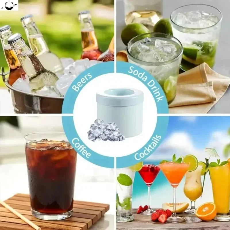 Round Ice Bucket Ice Cube Mold Summer Homemade DIY Refrigerator Freeze Ice Maker Creative Barware Tools
