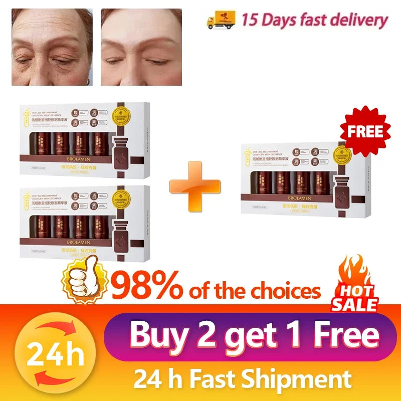 Live Cell Recombinant Collagen Essence Firming Anti Aging Fade Fine Lines Whitening Brightening Moisturizer Skin Care Cosmetics