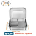 304 Stainless Steel Lunch Box Airtight Leakproof Bento Box 1/2 Layer Meal Prep Food Storage Containers with Locking for Adults