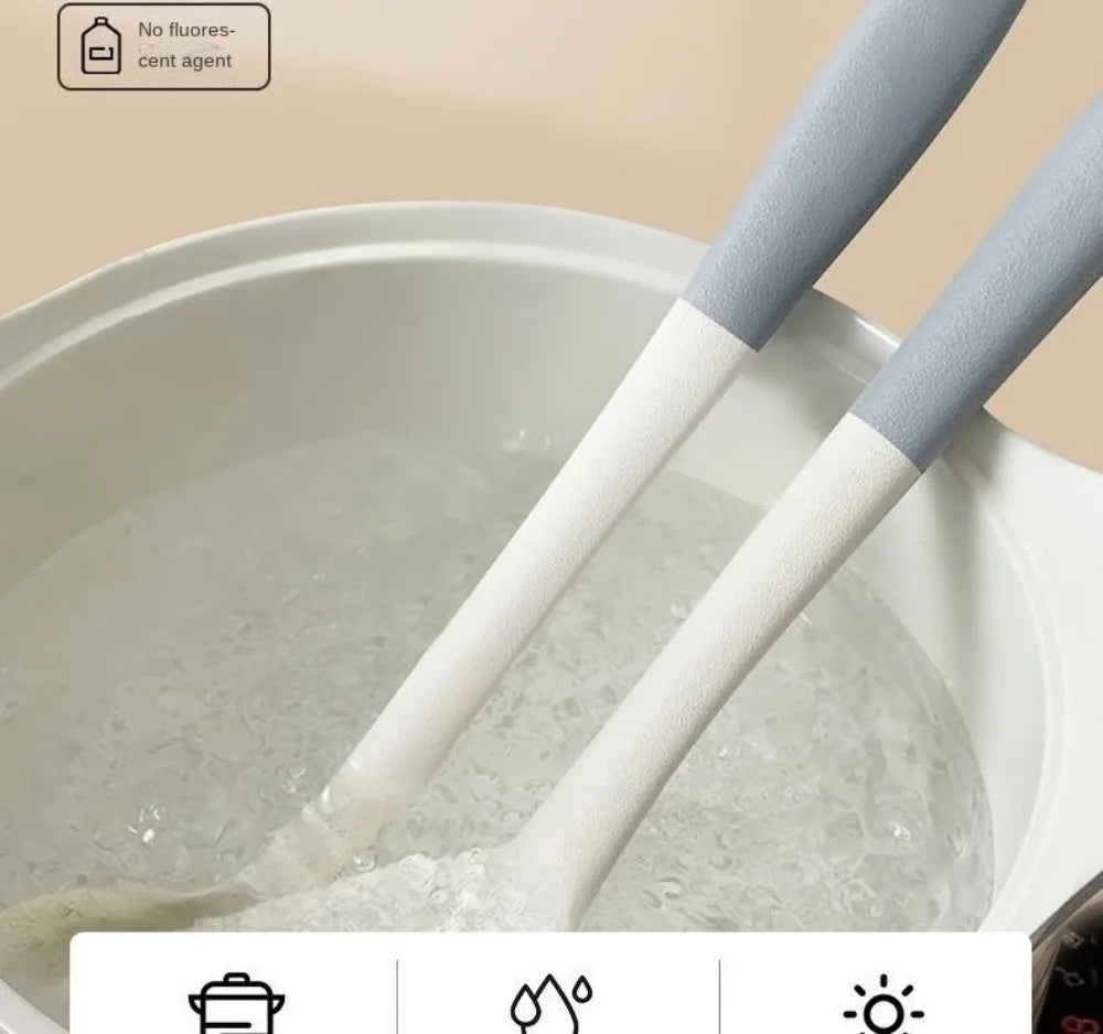 Dual Color Spatula Set Silicone Long Handle Kitchen Utensil Set Soup Spoon Heat-resistant Cooking Tool