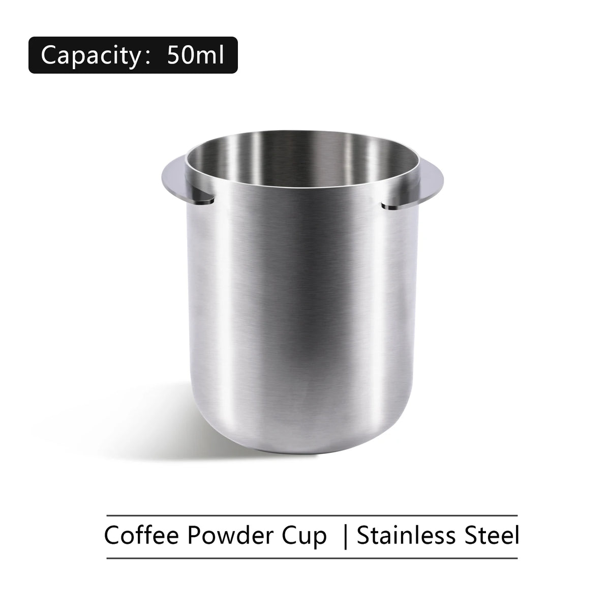 58mm Dosing Cup Sniffing Mug 304 Stainless Steel Coffee Dosing Cup Compatible with 58mm Espresso Portafilters Coffee Accessories