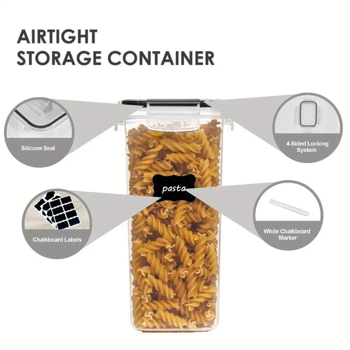 24Pcs Food Storage Containers 12 Boxes 12 Lids Airtight Pantry Organizer Kitchen Accessories Gadgets Tools Home Flour Sugar