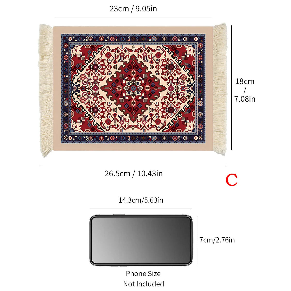 1pc Coffee Mat, Bohemian Style Coffee Pad Cup Mat, Multi-purpose Anti-slip Placemat, Coaster Coffee Accessories