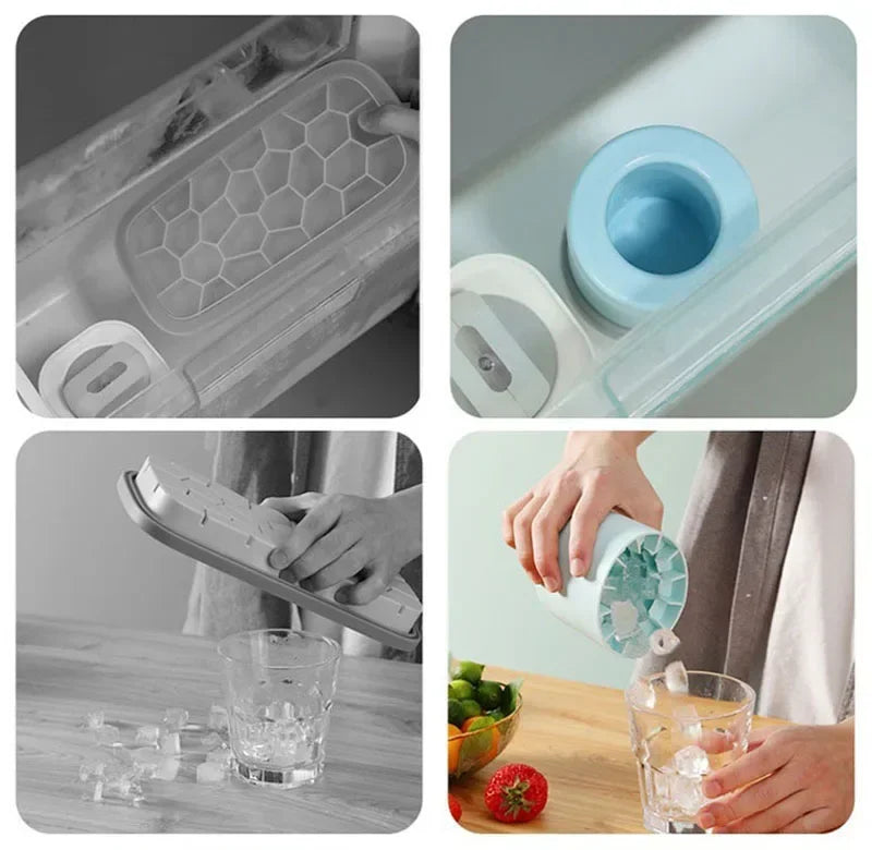 Round Ice Bucket Ice Cube Mold Summer Homemade DIY Refrigerator Freeze Ice Maker Creative Barware Tools